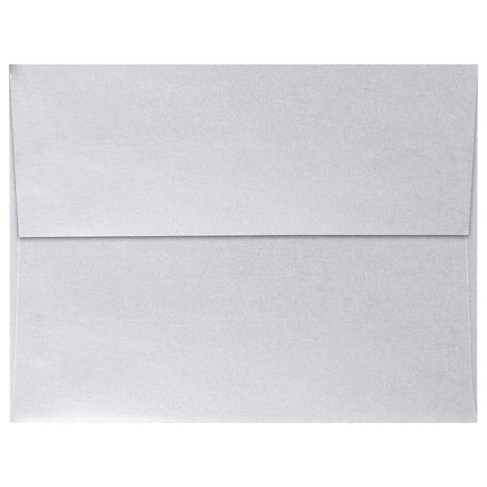 LUX A4 Invitation Envelopes (4 1/4 x 6 1/4) 50/Pack, Silver Metallic (4872-06-50)