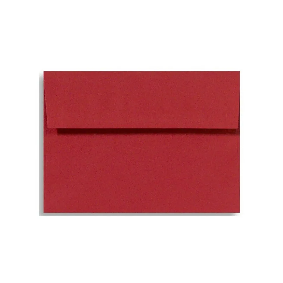 LUX A4 Invitation Envelopes (4 1/4 x 6 1/4) 50/Box, Holiday Red (4872-R-50)