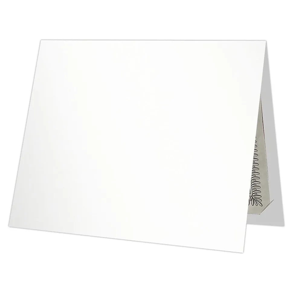 LUX Certificate Holders, 9 1/2" x 11", Bright White Gloss, 50/Pack (CH91212WG12050)
