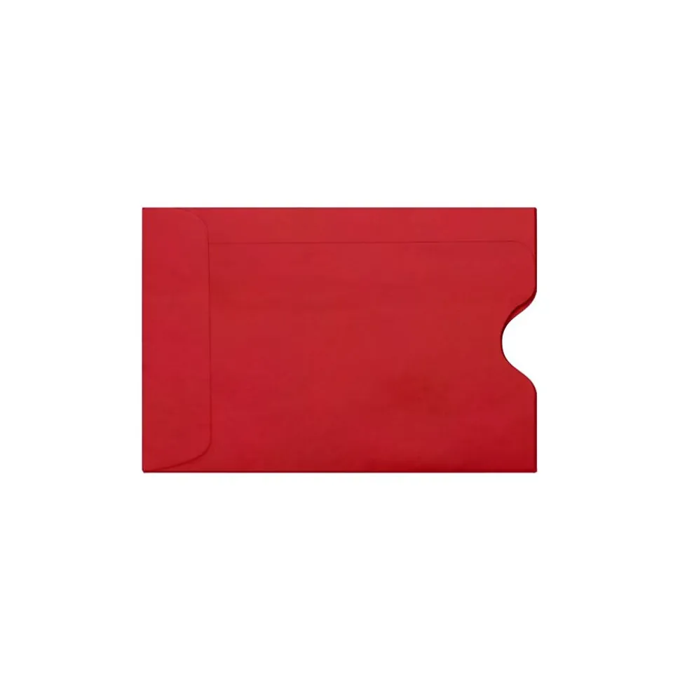 LUX Credit Card Sleeve 2 3/8" x 3 1/2", 50/Pack, Ruby Red (LUX-1801-18-50)