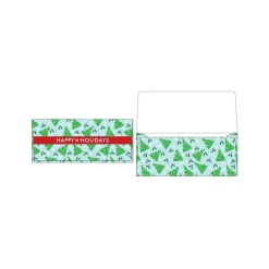 LUX Currency Envelopes (2 7/8 x 6 1/2) 50/Box, Christmas Trees (CUR-97-50)