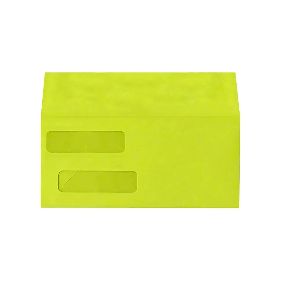 Lux Double Window Invoice Envelopes, 4 1/8 x 9 1/2, Wasabi 250/Pack