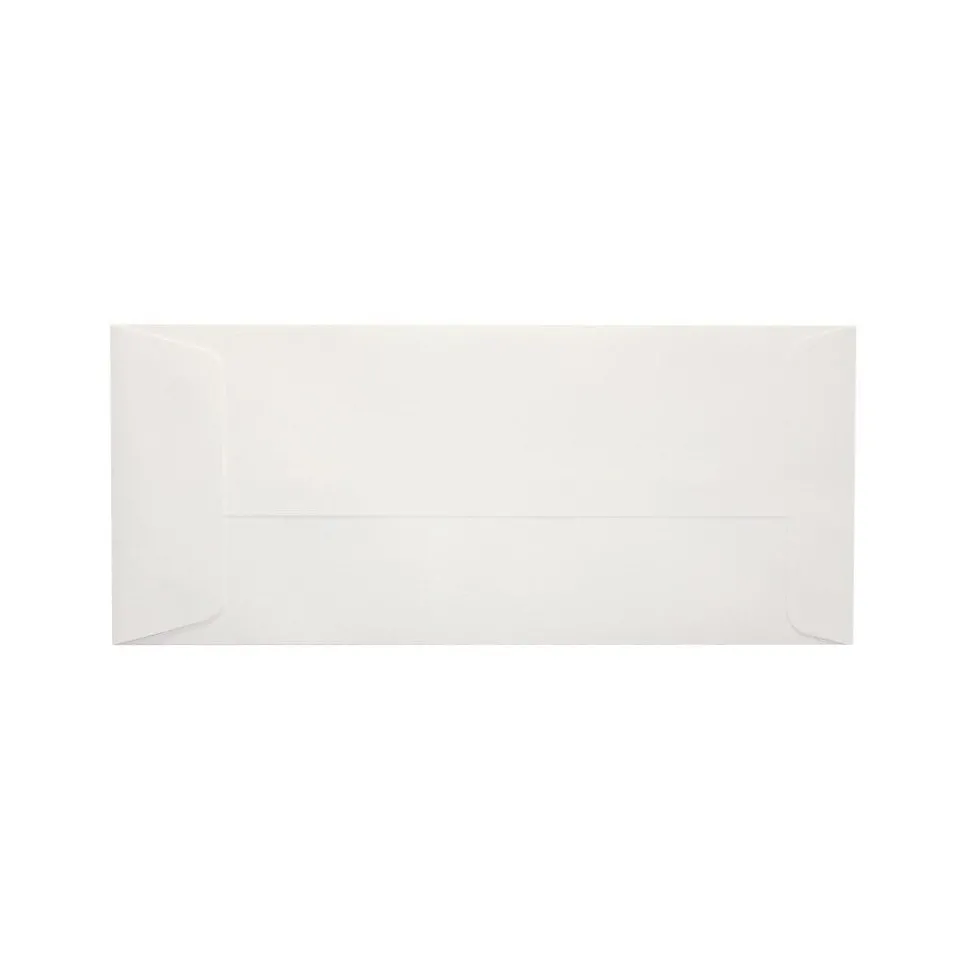 LUX 80lb 4 1/8"x9 1/2" Open End #10 Envelopes W/Peel&Press, White Linen, 250/BX