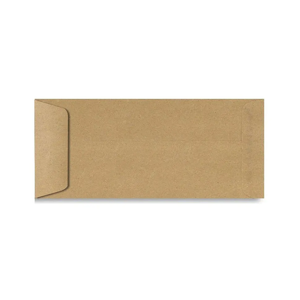LUX 70lb 4 1/8"x9 1/2" Open End #10 Envelopes, Grocery Bag Brown, 250/BX