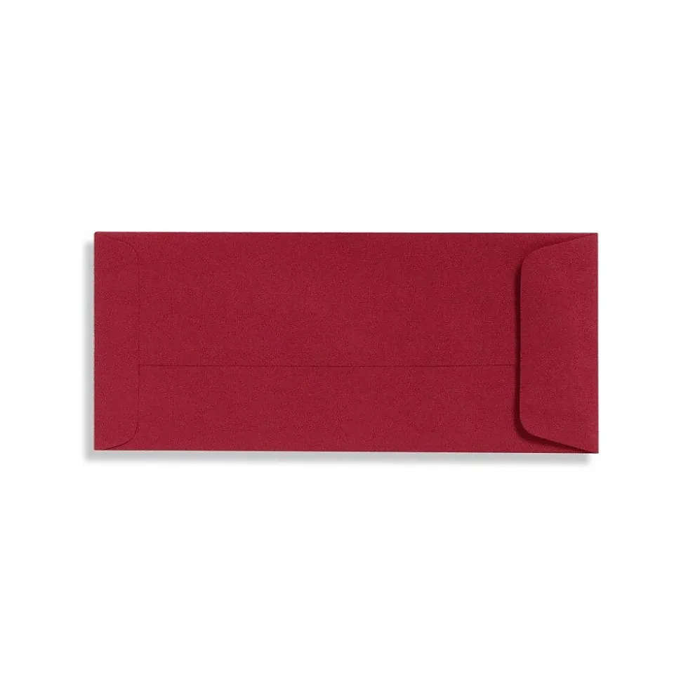 LUX 70lbs. 4 1/8" x 9 1/2" #10 Open End Envelopes W/Glue, Garnet Red, 250/BX