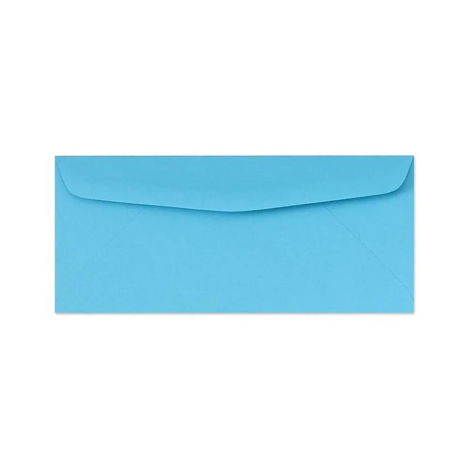 LUX 60lbs. 4 1/8" x 9 1/2" #10 Regular Envelopes, Bright Blue, 500/BX