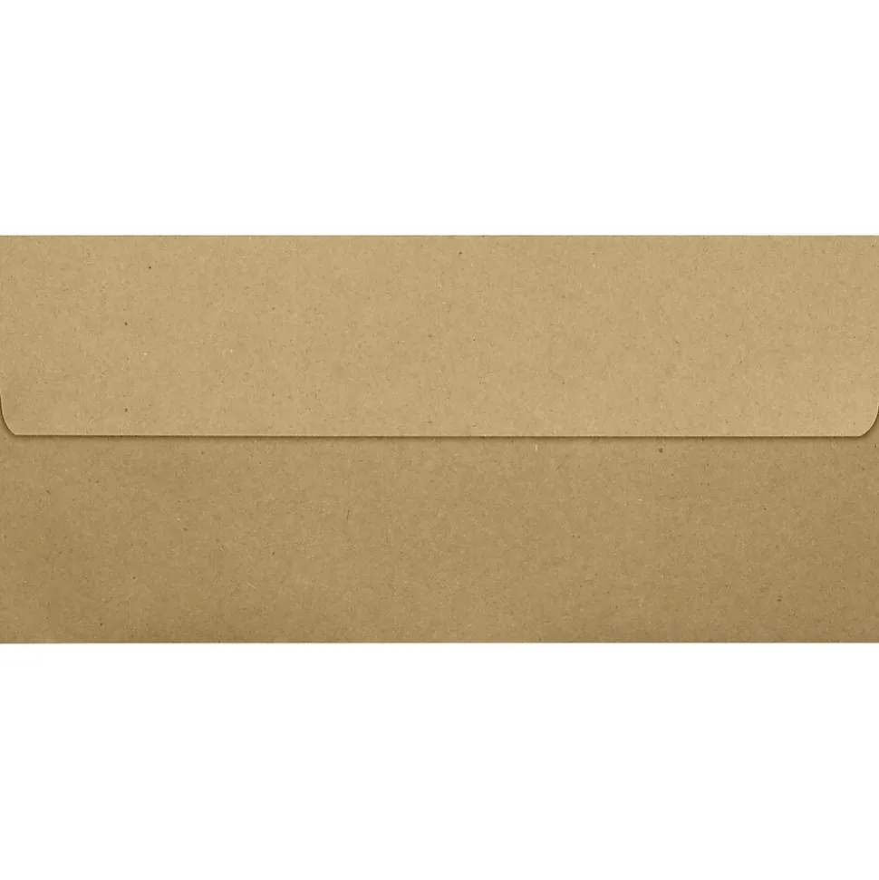 LUX 70lbs. 4 1/8" x 9 1/2" #10 Square Flap Envelopes, Grocery Bag Brown, 250/BX
