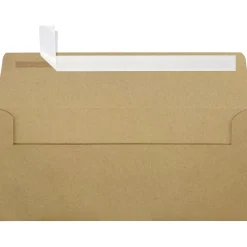 LUX 70lbs. 4 1/8" x 9 1/2" #10 Square Flap Envelopes, Grocery Bag Brown, 250/BX