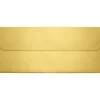 LUX 80lbs. 4 1/8" x 9 1/2" #10 Square Flap Envelopes W/Glue, Gold Metallic, 250/BX