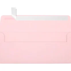 LUX 70lbs. 4 1/8" x 9 1/2" #10 Square Flap Envelopes, Candy Pink, 500/BX