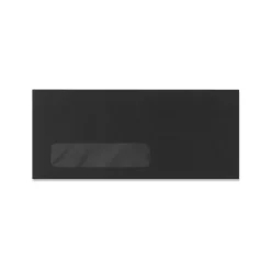 LUX 70lbs. 4 1/8" x 9 1/2" #10 Window Envelopes, Midnight Black, 250/Box
