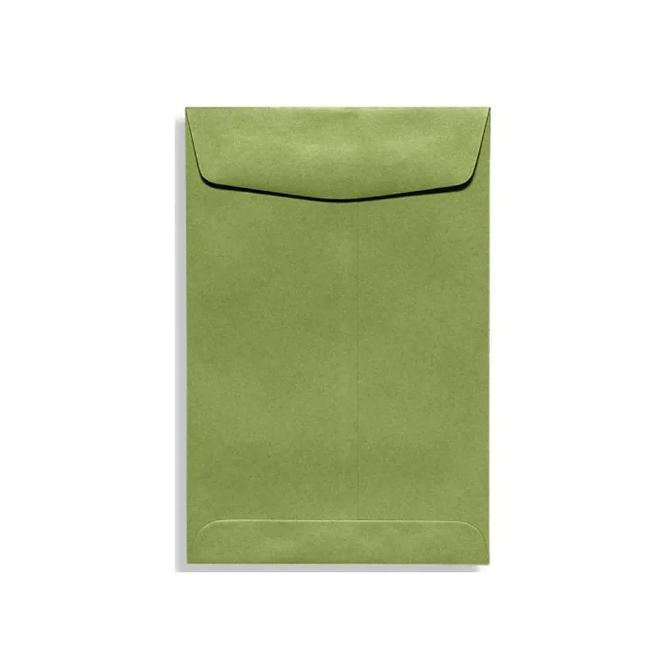LUX 70lbs. 9" x 12" Open End Envelopes, Avocado Green, 1000/BX