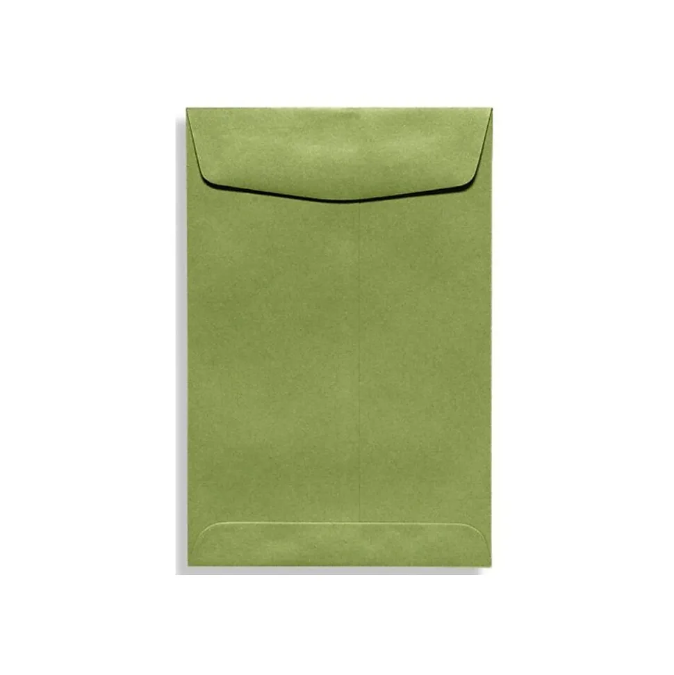 LUX 70lbs. 9" x 12" Open End Envelopes, Avocado Green, 500/BX
