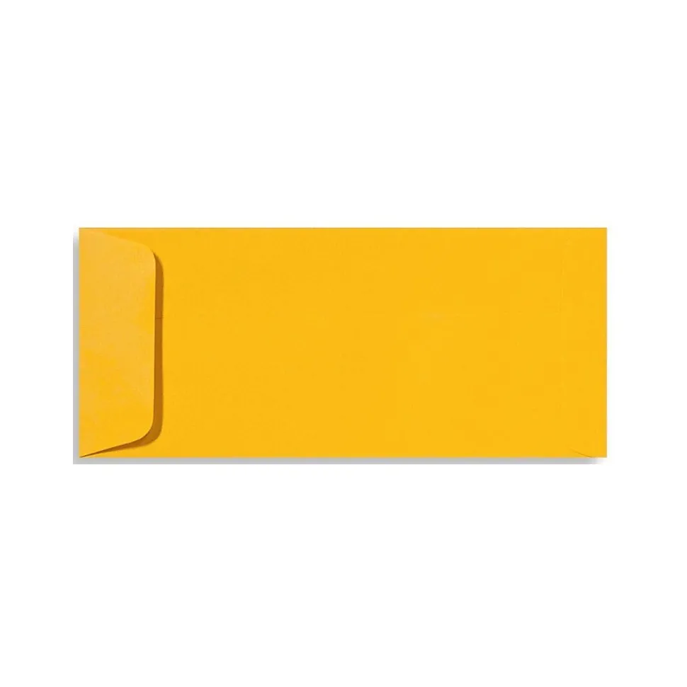 LUX Moistenable Glue #10 Window Envelope, 4 1/2" x 9 1/2", Electric Yellow, 50/Pack (4261-20-50)