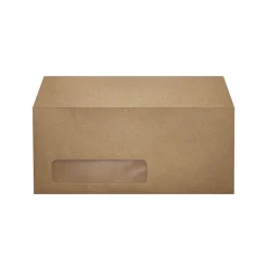 LUX Moistenable Glue #10 Window Envelope, 4 1/2" x 9 1/2", Grocery Bag Brown, 250/Box (4860-WGB-250)