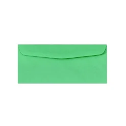 LUX Moistenable Glue Security Tinted #10 Business Envelope, 4 1/2" x 9 1/2", Bright Green, 500/Box (4260-12-500)