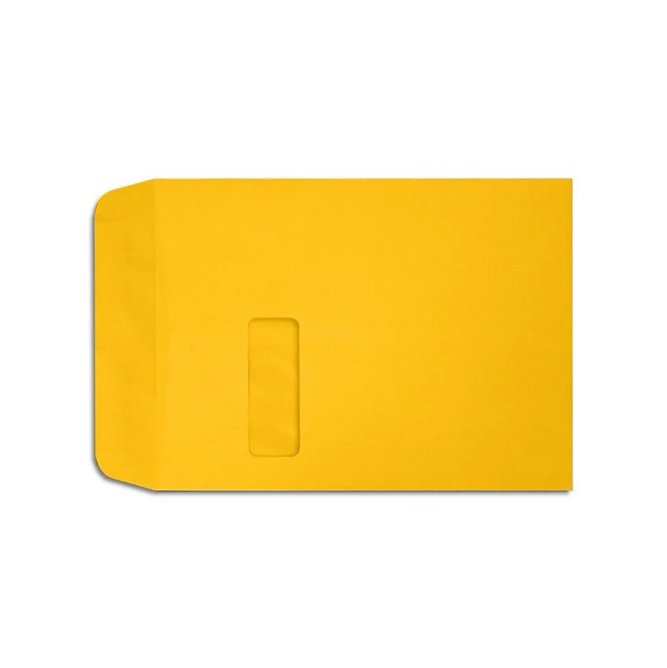 LUX Open End Envelopes 9" x 12", Sunflower Yellow
