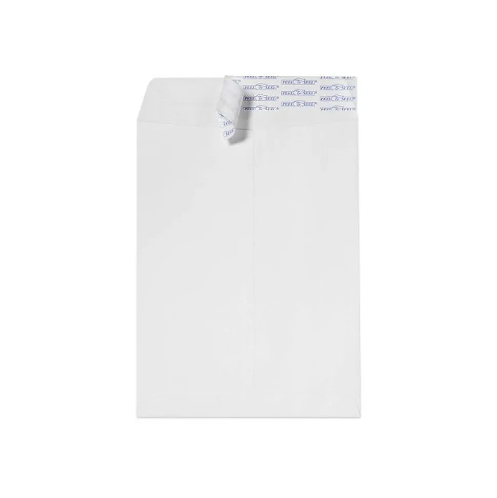 LUX Peel & Seal Open End Self Seal #15 1/2 Kraft Catalog Envelope, 12" x 15 1/2", White, 50/Pack (17318-50)