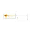 LUX Square Flap Currency Envelopes, 2.875" x 6.5", Gold Bow, 50/Pack (CUR-99-50)