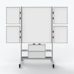 Luxor Collaboration Station Mobile Whiteboard, Aluminum (COLLAB-STATION)