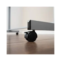 Luxor Dry-Erase Mobile Combination Ghost Grid/Whiteboard, Aluminum Frame, 36