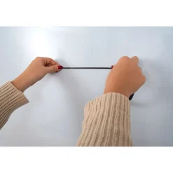 Luxor Dry-Erase Mobile Combination Ghost Grid/Whiteboard, Aluminum Frame, 40