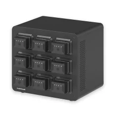 Luxor KwikBoost EdgePower 9-Bay Base Desktop Charging Station, Black (KBEP-BASE9)