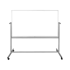 Luxor Steel Mobile Dry-Erase Whiteboard, Aluminum Frame, 40"H x 72"W (MB7240WW)