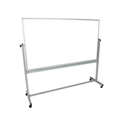 Luxor Steel Mobile Dry-Erase Whiteboard, Aluminum Frame, 40