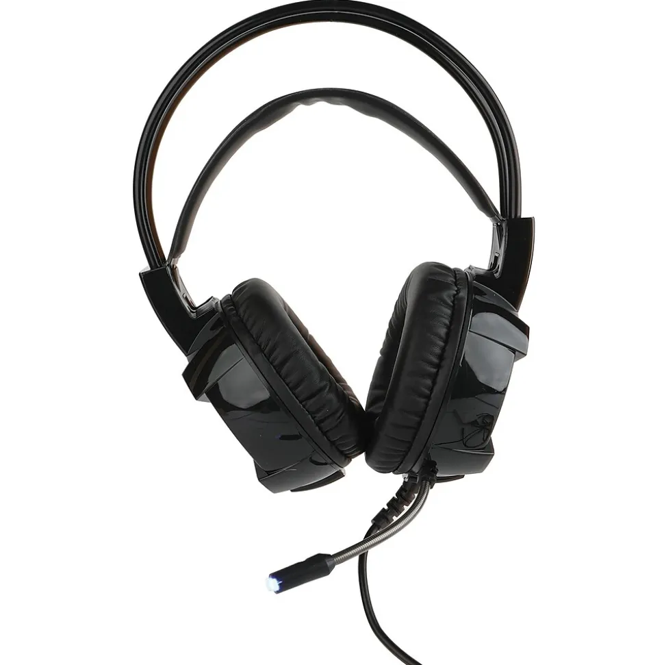 LVLUP Deluxe Light-Up Over-Ear Gaming Headphones with Microphone, Black (LU732)