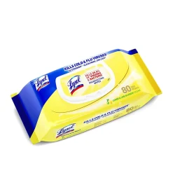 Lysol Disinfecting Wipes, Lemon & Lime Blossom Scent, 80 Wipes/Flat Pack (1920099716)