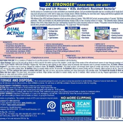Lysol Dual Action Disinfecting Wipes, Citrus Scent, 75 Wipes/Canister, 6 Canisters/Carton (1920081700CT)