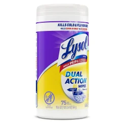 Lysol Dual Action Disinfecting Wipes, Citrus, 75 Wipes/Pack (1920081700)