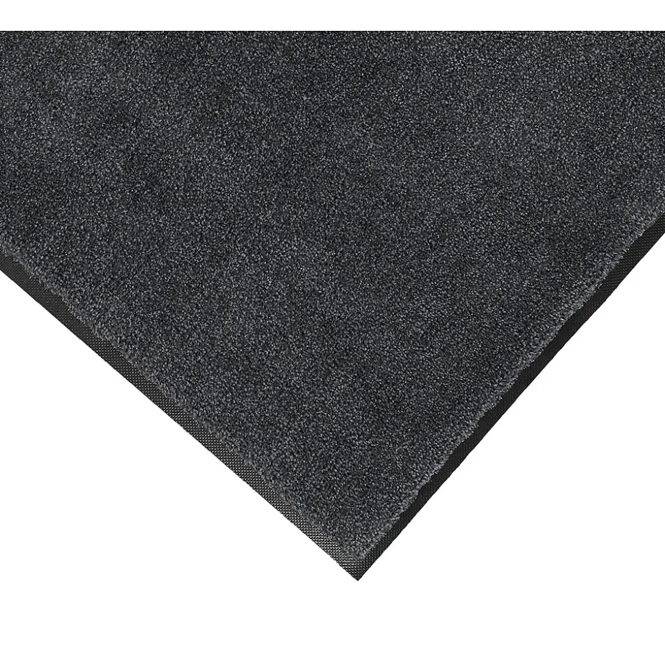 M + A Matting Plush Commercial Wiper Entrance Floor Mat, 5.75' x 3.75', Midnight Grey (1806746190)