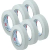 3M 1 in x 60 yds., Masking Tape, White, 6 Rolls (MMM260024A-6)