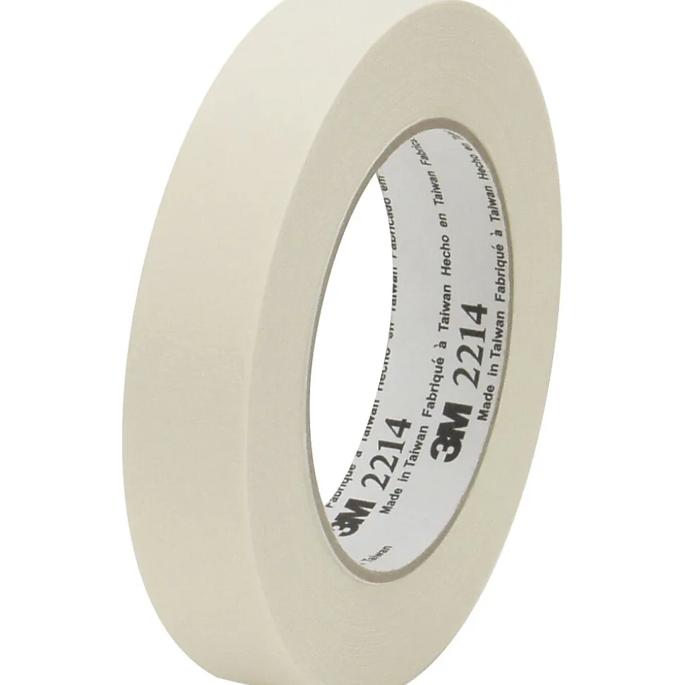 3M™ 3/4" x 60 Yards x 5.2 mil Masking Tape 2214, 12 Rolls (T934221412PK)