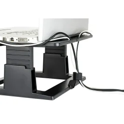 3M Adjustable Laptop Stand, Black, 2 in. of Height Adjustment, Compatible with Docking Stations (LX500)