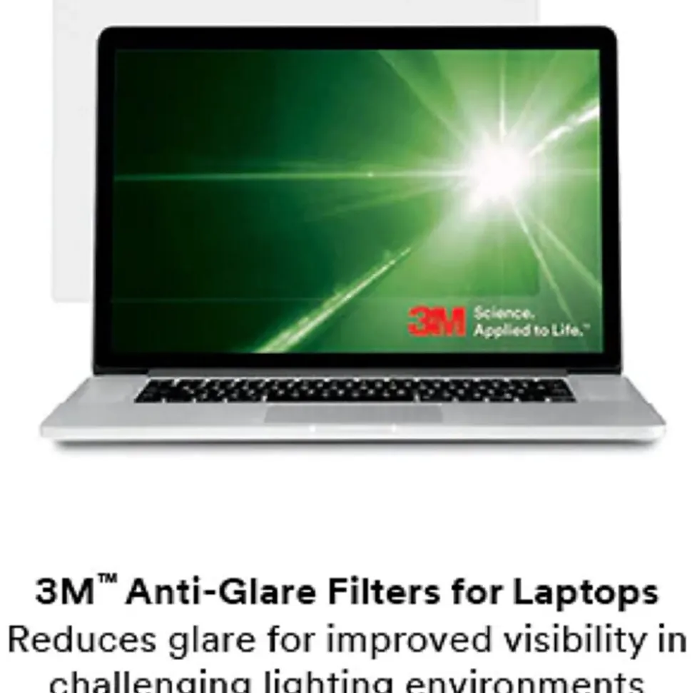 3M Anti-Glare Filter for 15.6" Widescreen Monitor, 16:9 Aspect Ratio (AG156W9B)