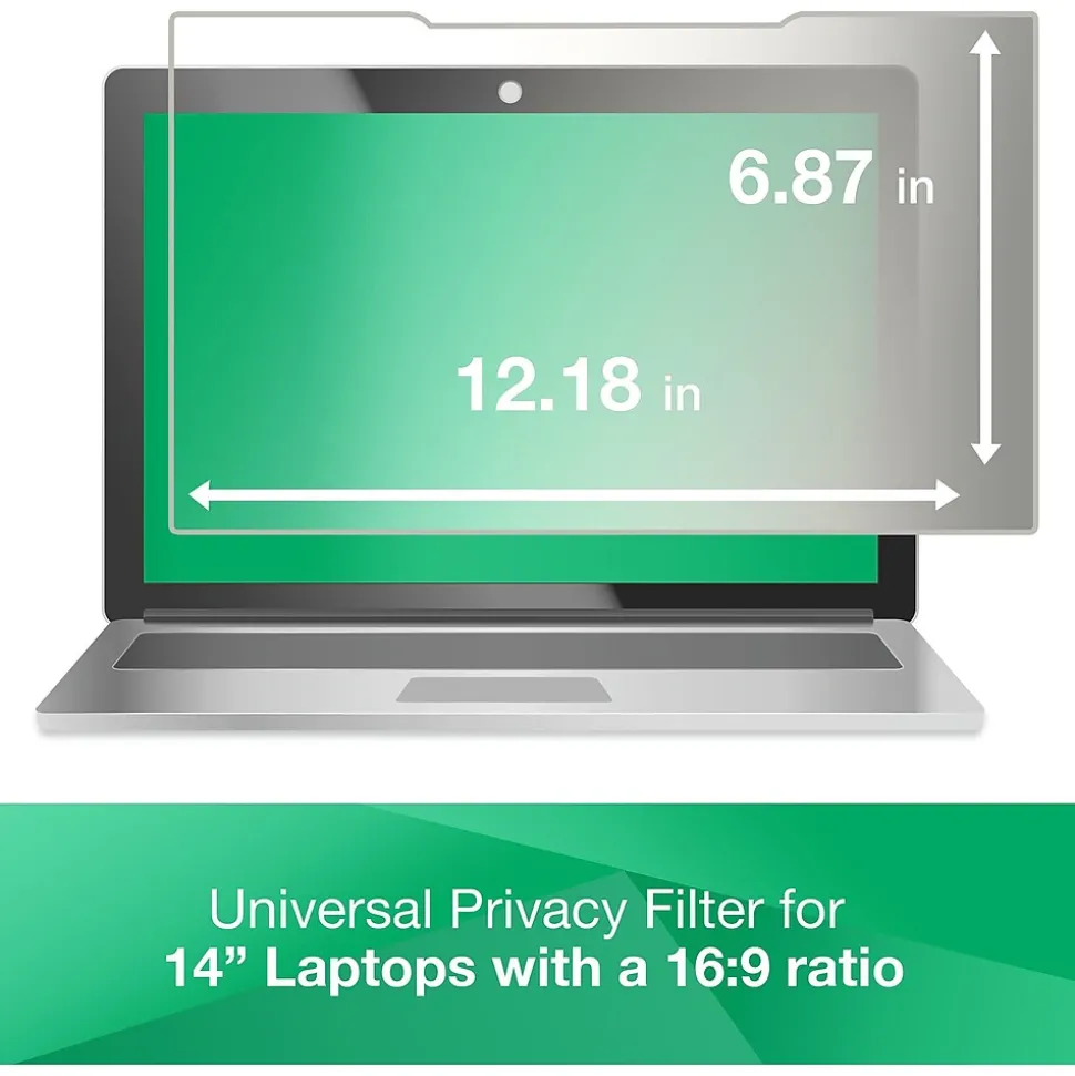 3M Anti-Glare Filter for 14" Widescreen Monitor, 16:9 Aspect Ratio (AG140W9B)