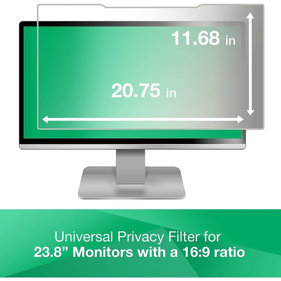 3M Anti-Glare Filter for 23.8" Widescreen Monitor, 16:9 Aspect Ratio (AG238W9B)