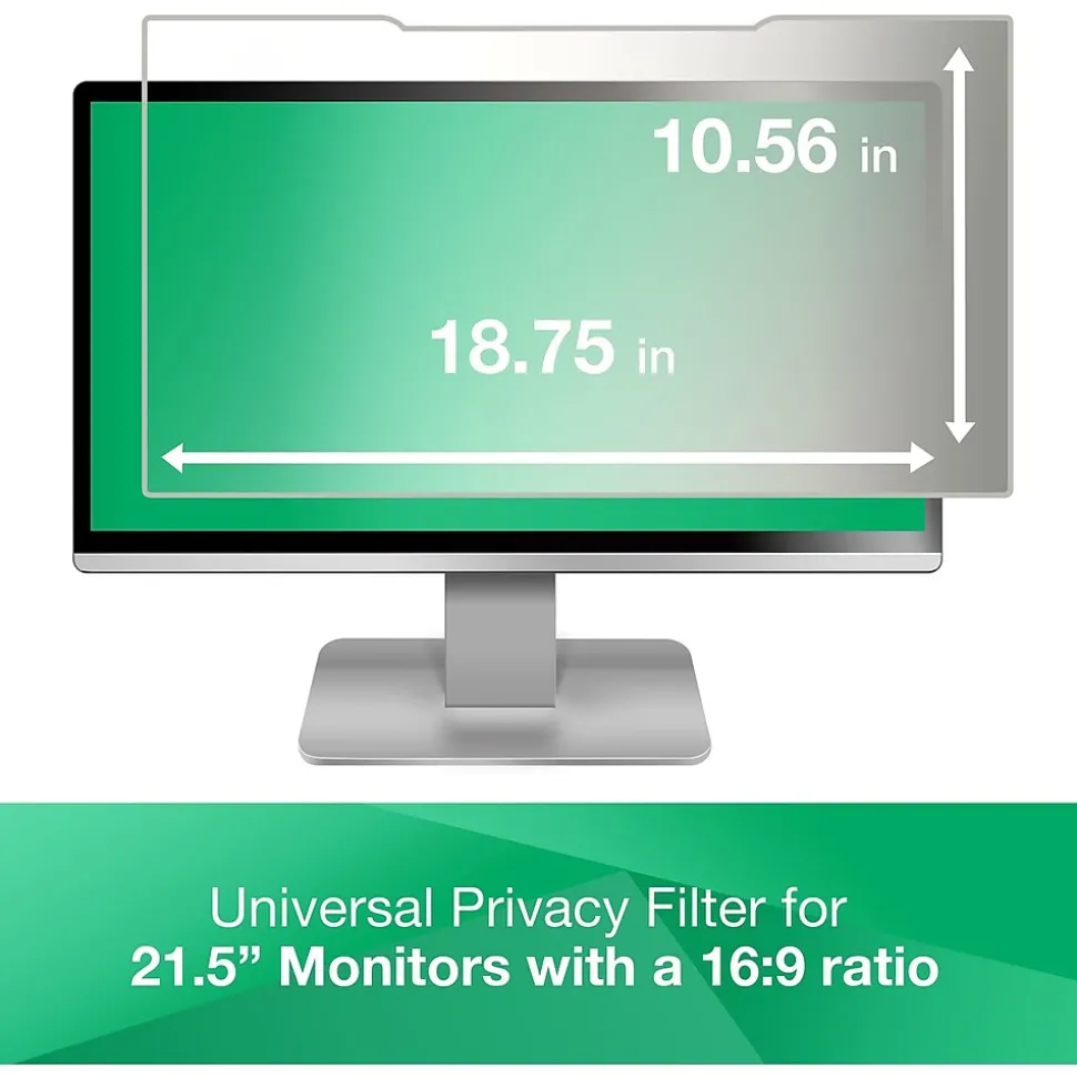 3M Anti-Glare Filter for 21.5" Widescreen Monitor, 16:9 Aspect Ratio (AG215W9B)