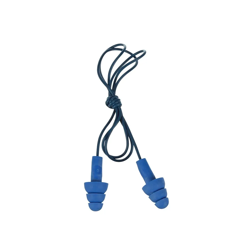 3M E-A-R UltraFit Earplugs, Metal Detectable, Corded, Poly Bag, 100 Pair/Case (340-4007)