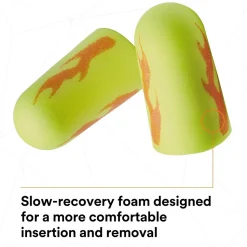 3M E-A-Rsoft Yellow Neon Blasts Earplugs, Uncorded, Poly Bag, Regular Size, 200 Pairs/Case (312-1252)