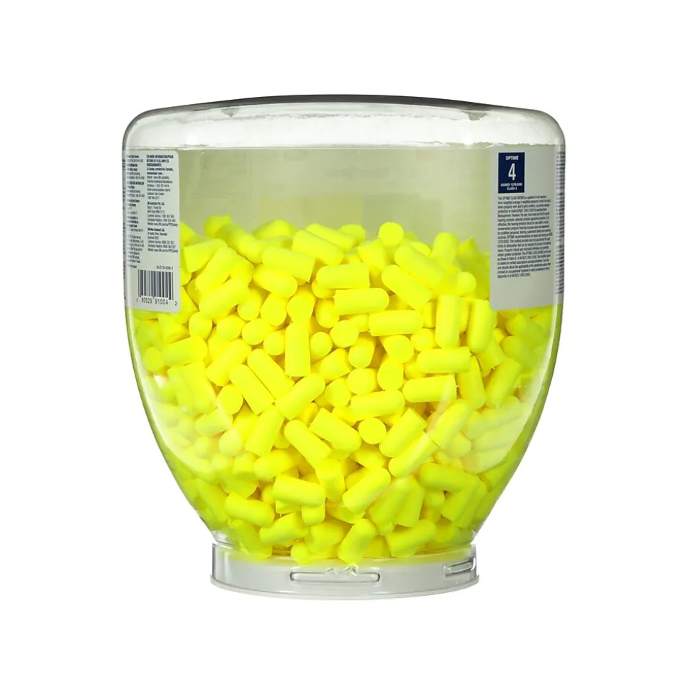 3M™ E-A-Rsoft™ Yellow Neons™ One Touch™ Refill Earplugs, Uncorded, Regular Size, 500/Box (391-1004)