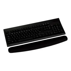 3M™ Foam Wrist Rest for Keyboards, Black, Durable Fabric Cover, Anti-microbial Product Protection (WR209MB)