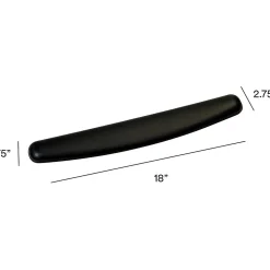 3M Gel Non-Skid Wrist Rest for Keyboards, Black (WR309LE)