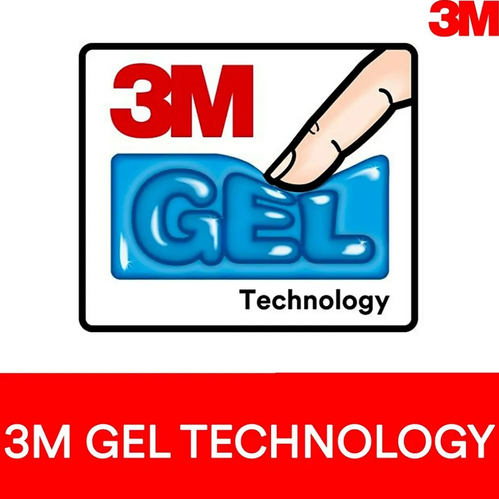 3M Gel Wrist Rest for Keyboards, Non-Skid Base, Black (WR310LE)