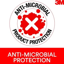 3M™ Gel Wrist Rest for Keyboard and Mouse, Black, Easy Clean Cover, Anti-microbial Product Protection (WR340LE)