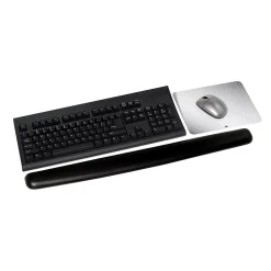3M™ Gel Wrist Rest for Keyboard and Mouse, Black, Easy Clean Cover, Anti-microbial Product Protection (WR340LE)