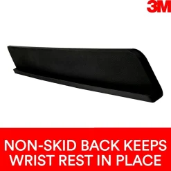 3M™ Gel Wrist Rest for Standing Desks, Non-Slip Back, Black (WR200B)